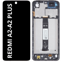 PANTALLA XIAOMI REDMI A2 2023 / A2+ 2023 NEGRA CON MARCO COMP