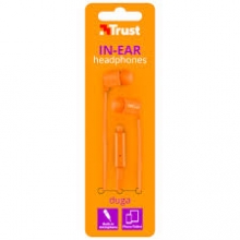 AURICULAR CON CABLE IN EAR TRUST DUGA NEON ORANGE 22111