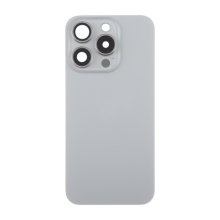 TAPA TRASERA IPHONE 15 PRO MAX TITATINUM CON LENTE Y SOPORTE DE METAL