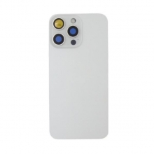 TAPA TRASERA IPHONE 15 PRO WHITE CON LENTE Y SOPORTE DE METAL