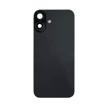 TAPA TRASERA IPHONE 16 PLUS BLACK CON LENTE Y SOPORTE DE METAL