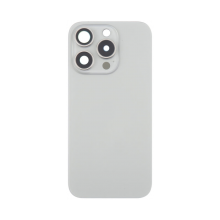 TAPA TRASERA IPHONE 16 PRO TITANIUM CON LENTE Y SOPORTE DE METAL